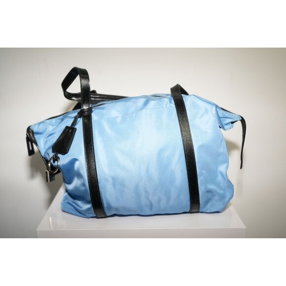 Prada Handbags - Vintage Prada Nylon Duffle Bag Blue/Black
